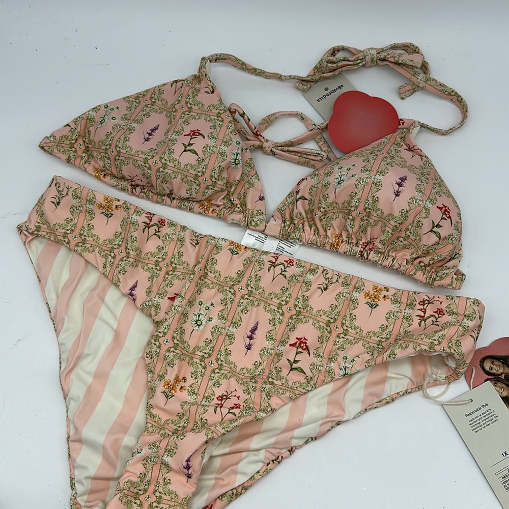Brand new 2 piece Aguabendita‎ low rise cheeky bikini swimsuit 1x